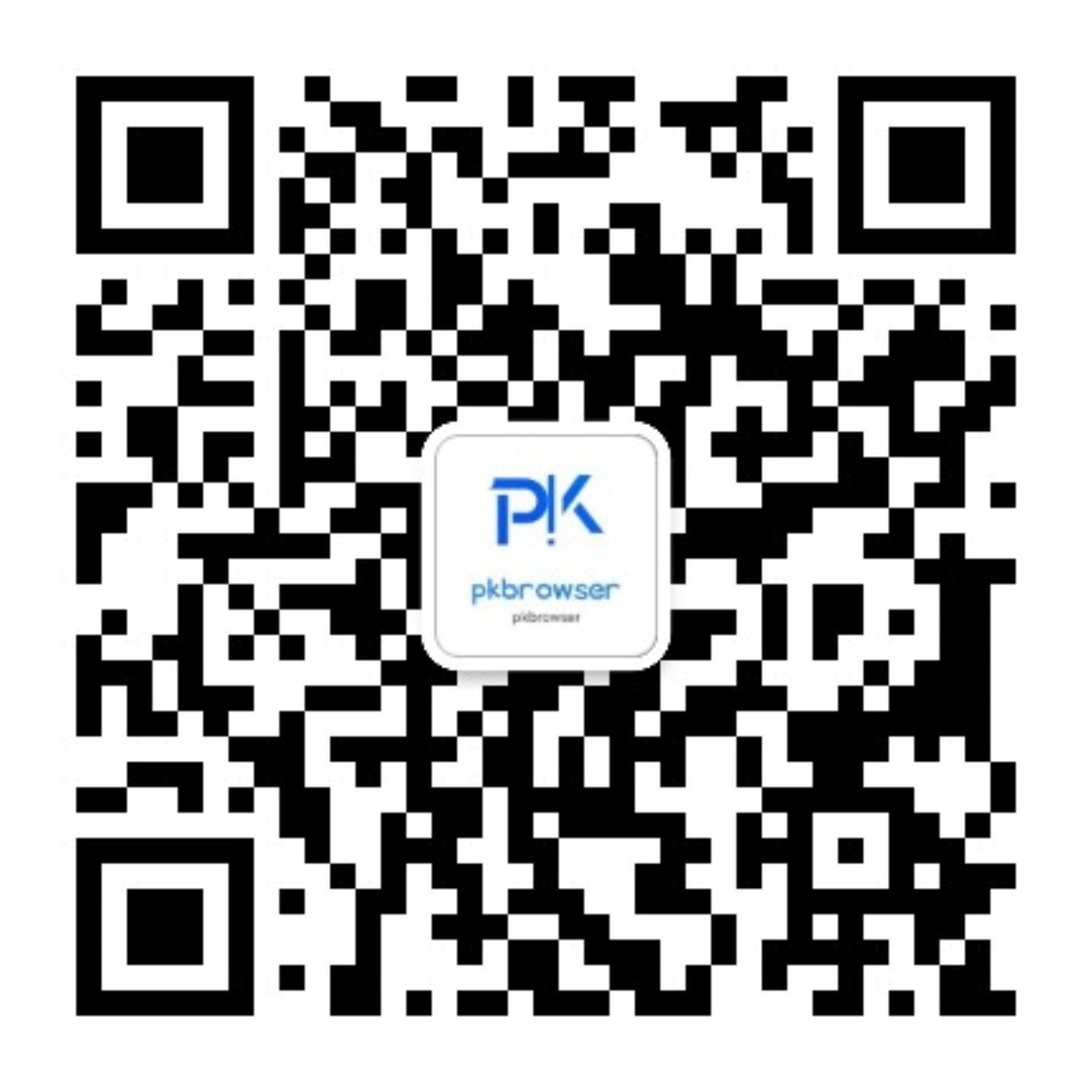 扫码关注 PK Browser 官方公众号